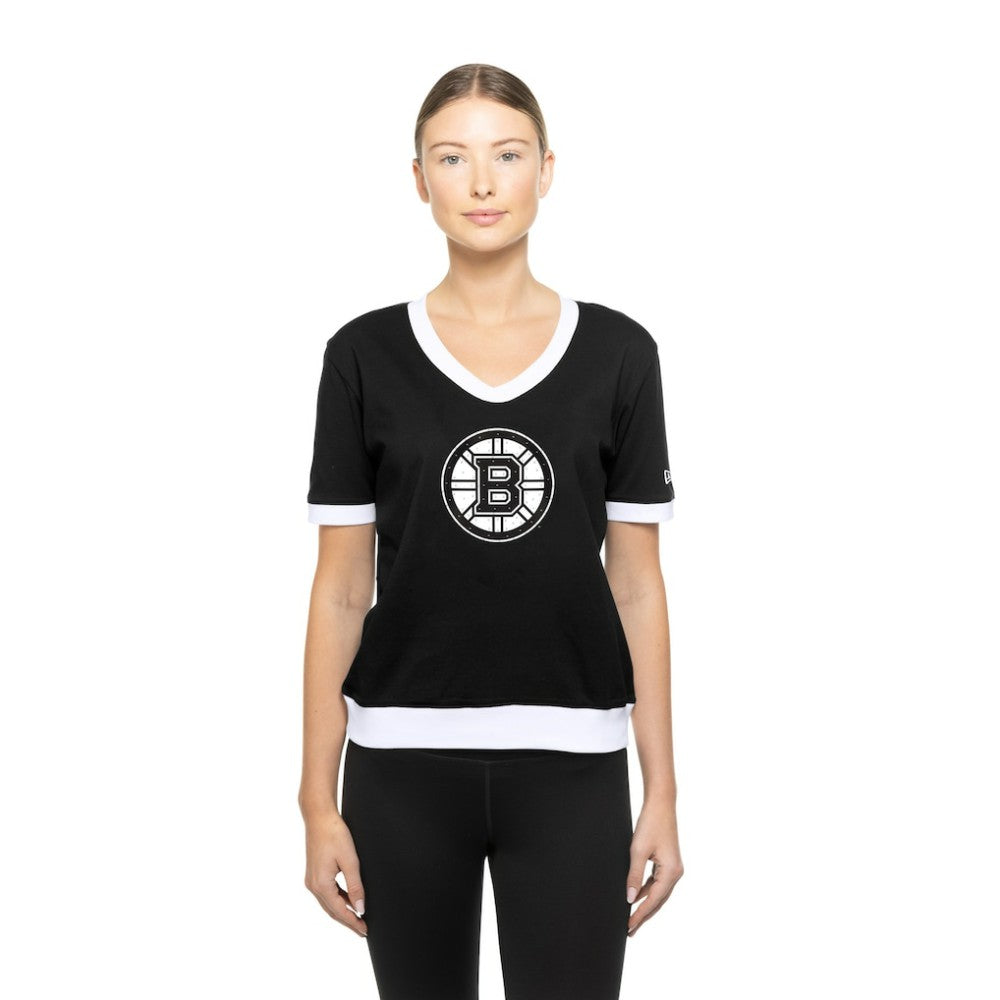 Boston Bruins New Era Women's Game Day Rhinestuds T-Shirt - Black | US 201889174