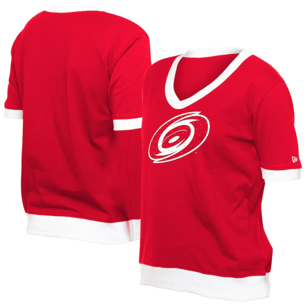 Carolina Hurricanes New Era Women's Game Day Rhinestuds T-Shirt - Red | US 201889175