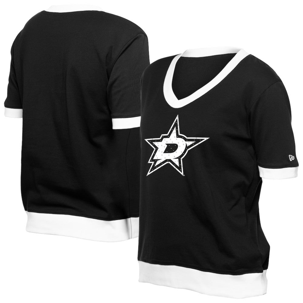 Dallas Stars New Era Women's Game Day Rhinestuds T-Shirt - Black | US 201889177