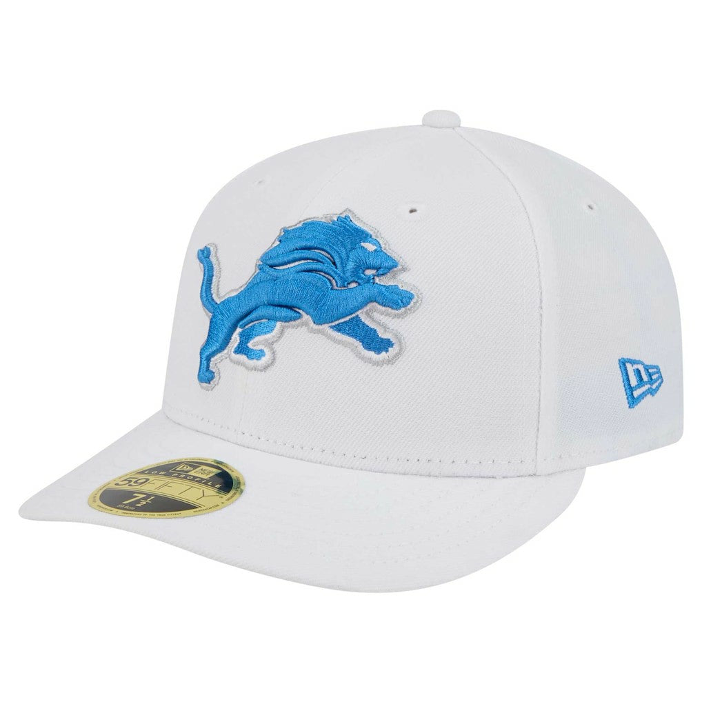 Detroit Lions New Era Omaha Low Profile 59FIFTY Fitted Hat - White Hats
