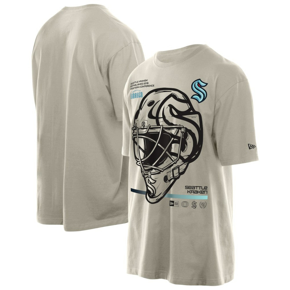 Seattle Kraken New Era Goalie Mask T-Shirt - Tan | US 201889539