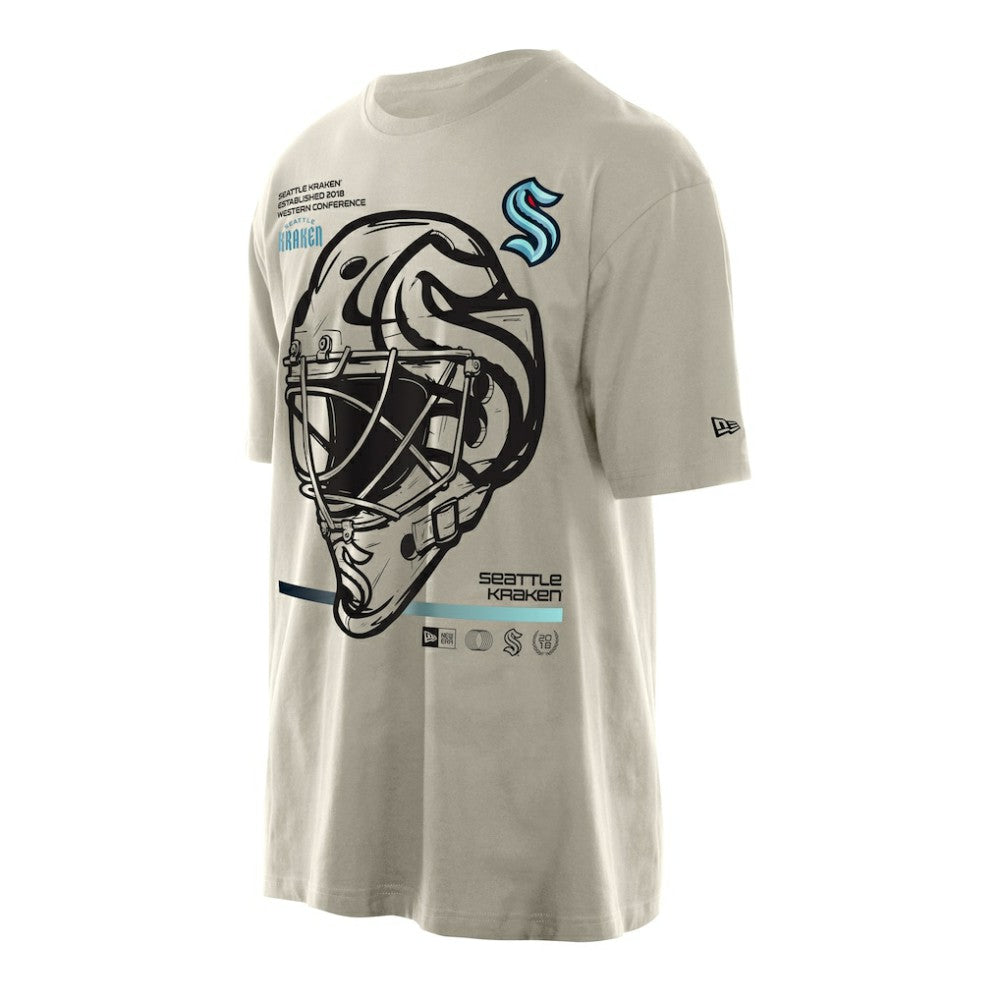 Seattle Kraken New Era Goalie Mask T-Shirt - Tan | US 201889539