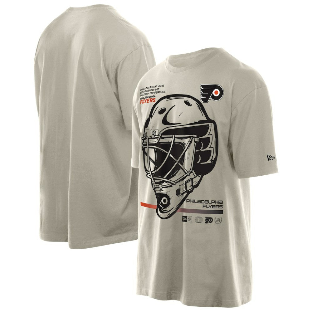 Philadelphia Flyers New Era Goalie Mask T-Shirt - Tan | US 201889540