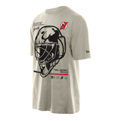 New Jersey Devils New Era Goalie Mask T-Shirt - Tan | US 201889541