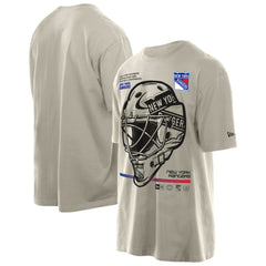 New York Rangers New Era Goalie Mask T-Shirt - Tan | US 201889542