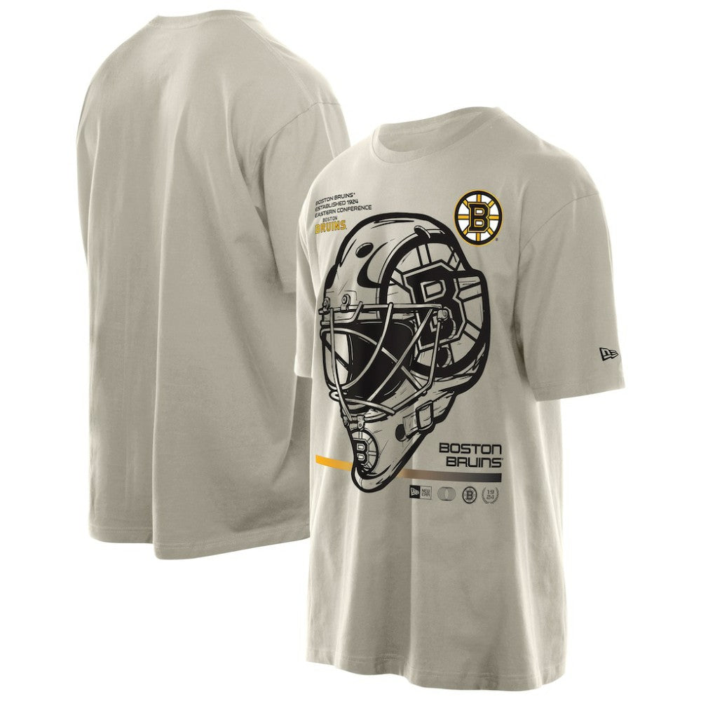 Boston Bruins New Era Goalie Mask T-Shirt - Tan | US 201889545