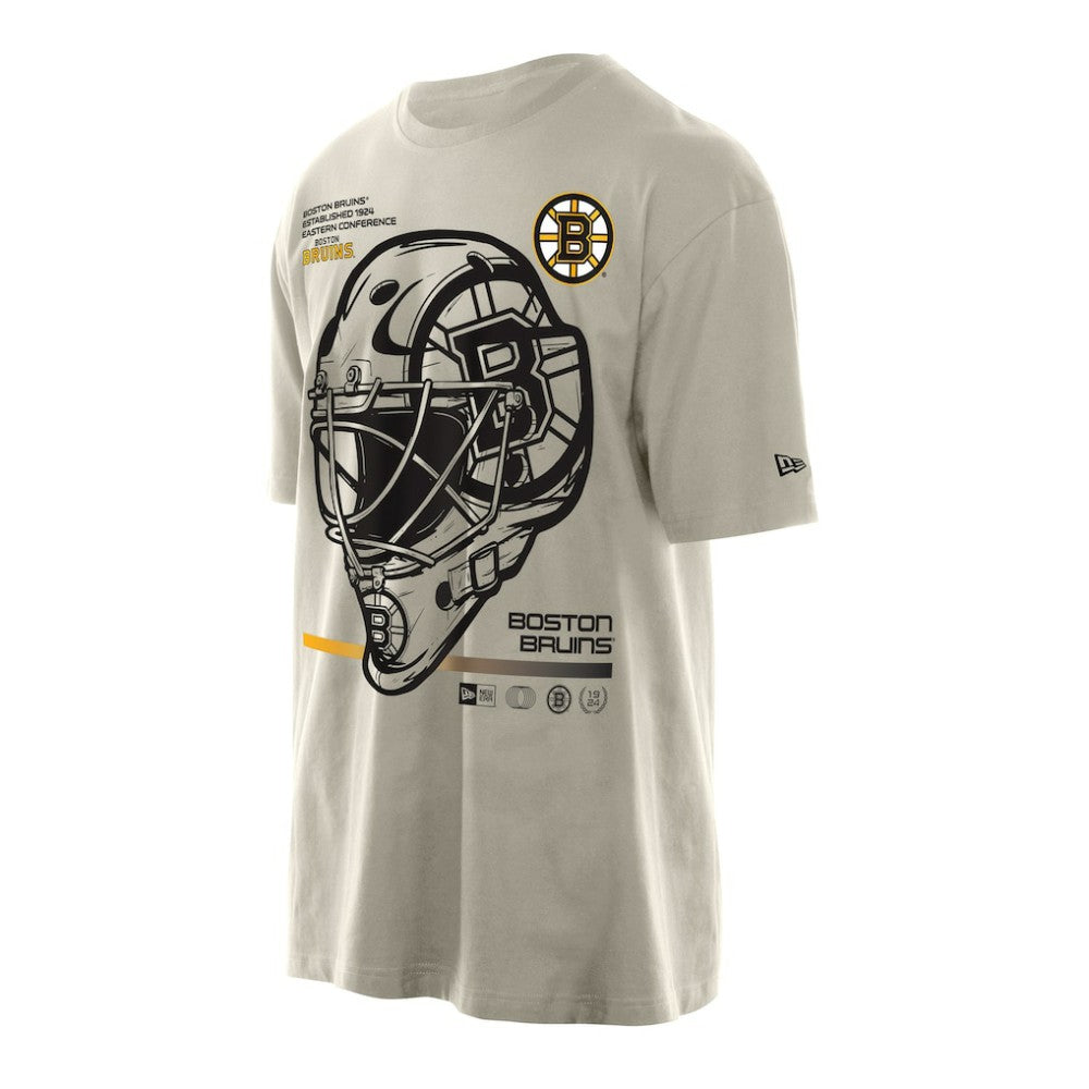 Boston Bruins New Era Goalie Mask T-Shirt - Tan | US 201889545