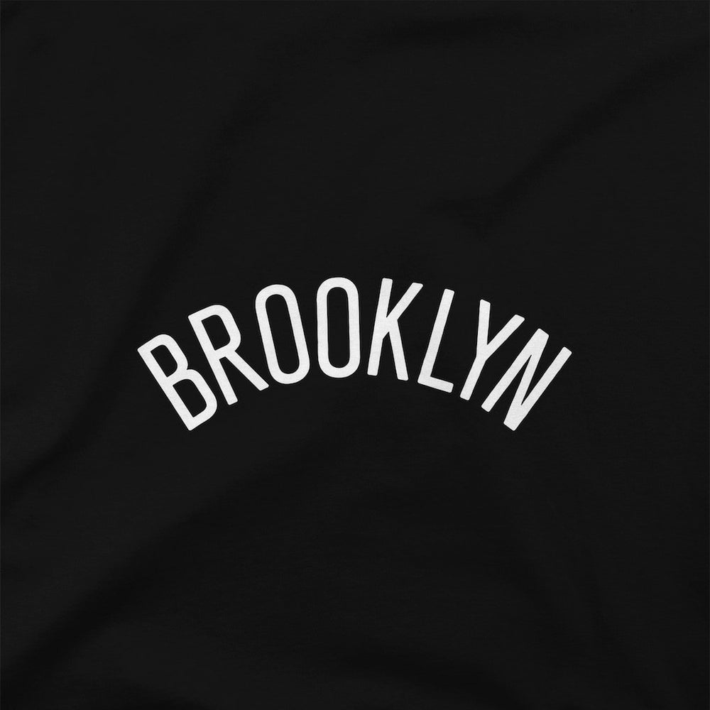 Brooklyn Nets Stadium Essentials Women's Origins Script Cropped Pullover Hoodie Black