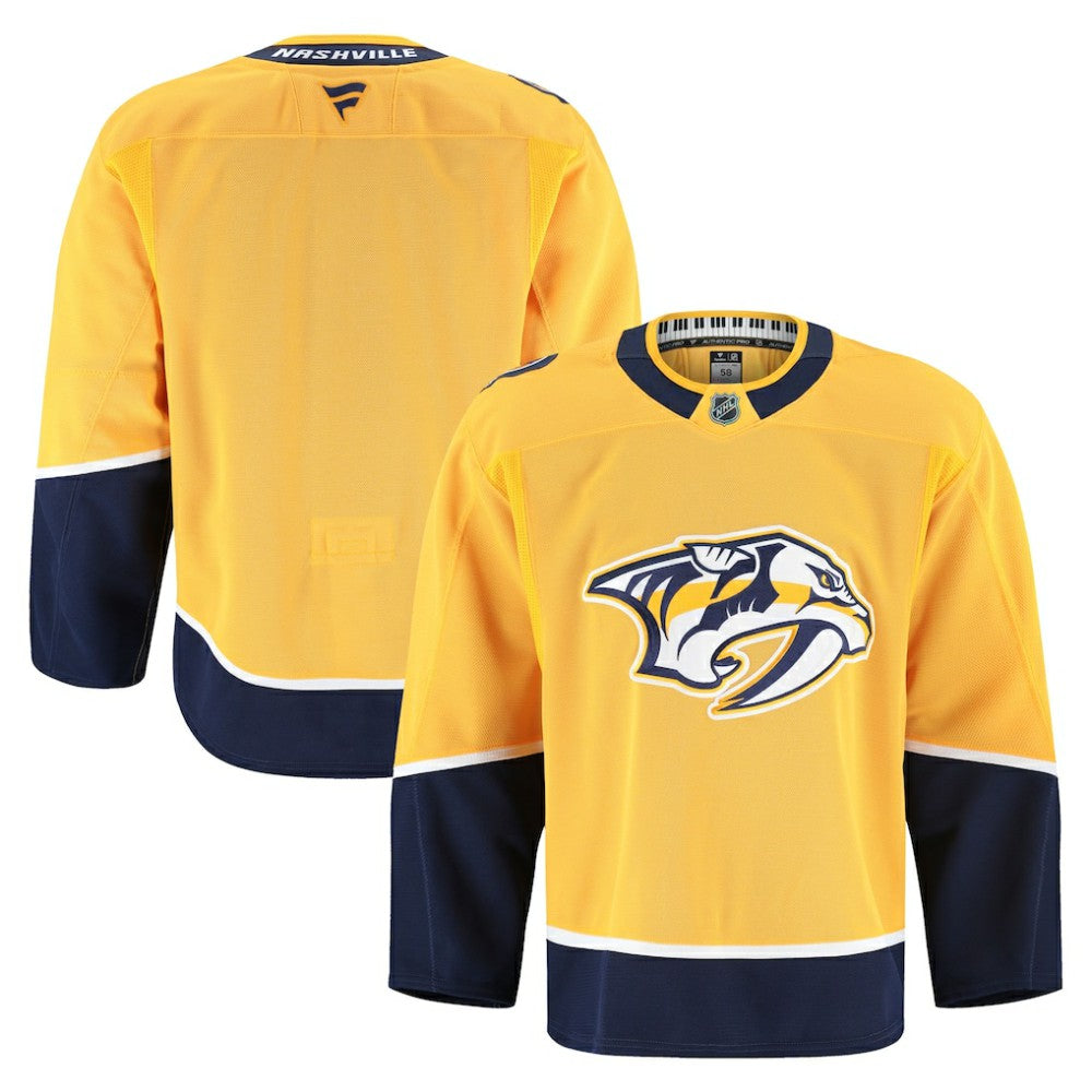 Nashville Predators Fanatics Home Authentic Pro Jersey - Yellow | US 201897975