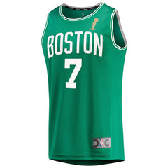 Jaylen Brown Boston Celtics 2024 NBA Finals Champions Fast Break Replica Player Jersey Kelly Green Icon Edition - Fanatics