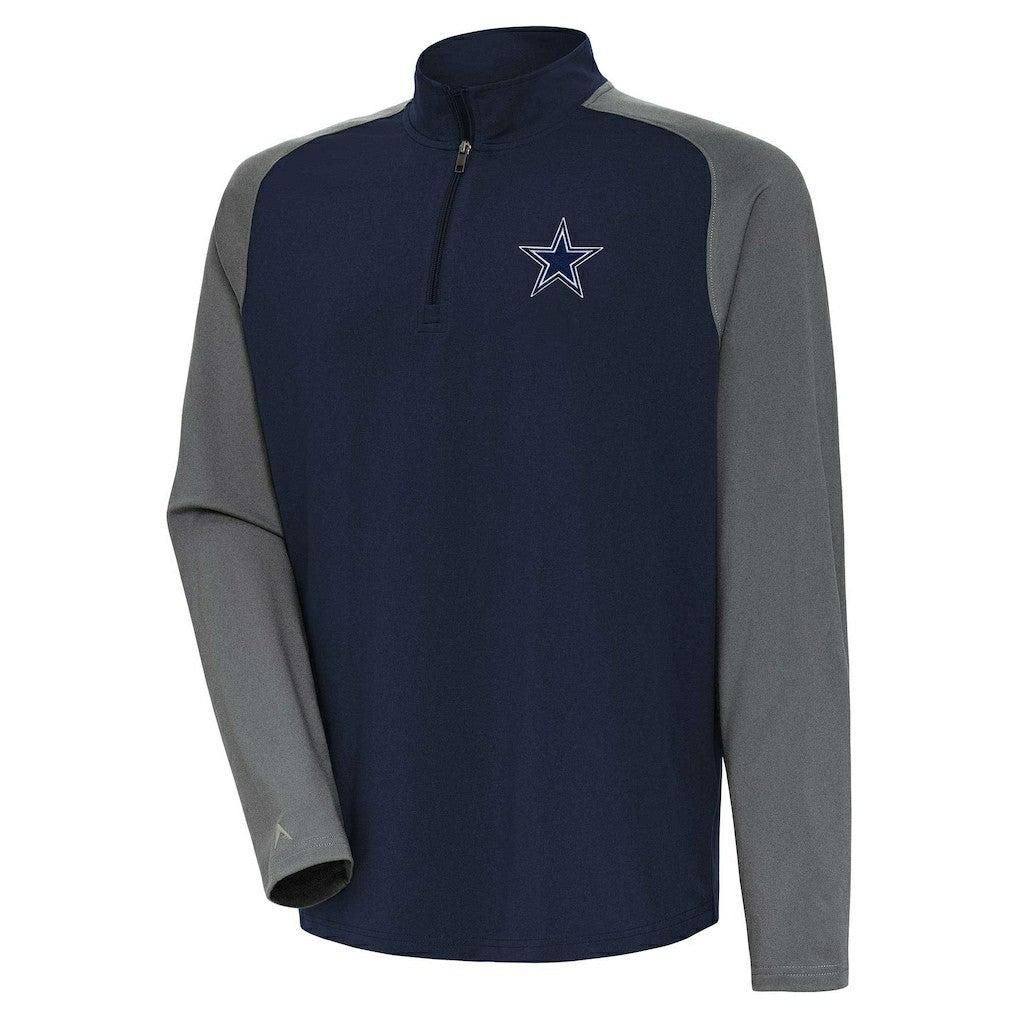 Dallas Cowboys Antigua Dauntless Raglan Quarter-Zip Jacket - Navy Jackets