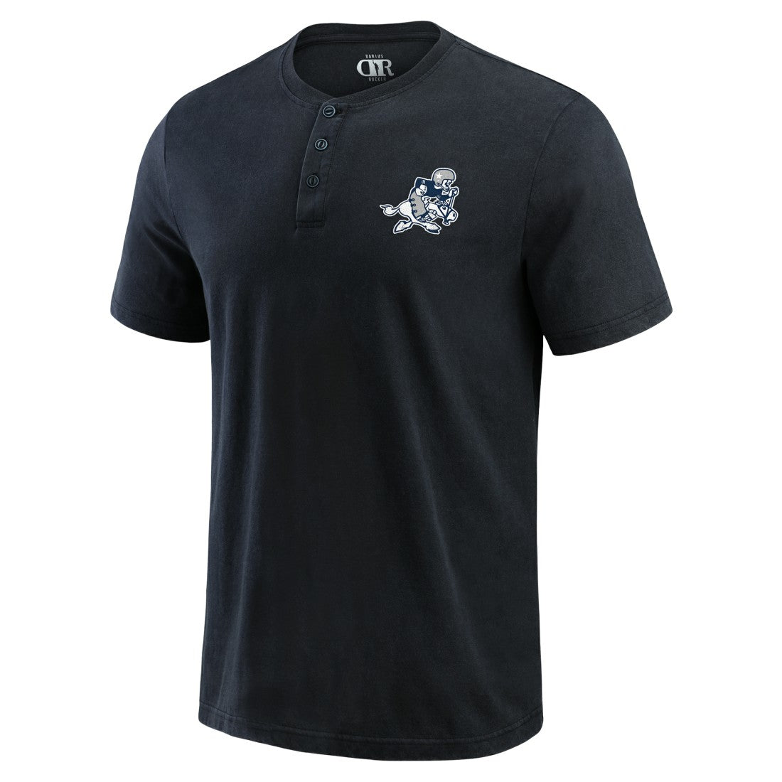 Dallas Cowboys Darius Rucker Collection Washed Henley T-Shirt - Black T-shirts