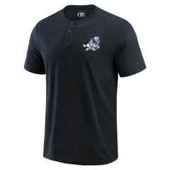 Dallas Cowboys Darius Rucker Collection Washed Henley T-Shirt - Black T-shirts