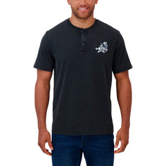 Dallas Cowboys Darius Rucker Collection Washed Henley T-Shirt - Black T-shirts