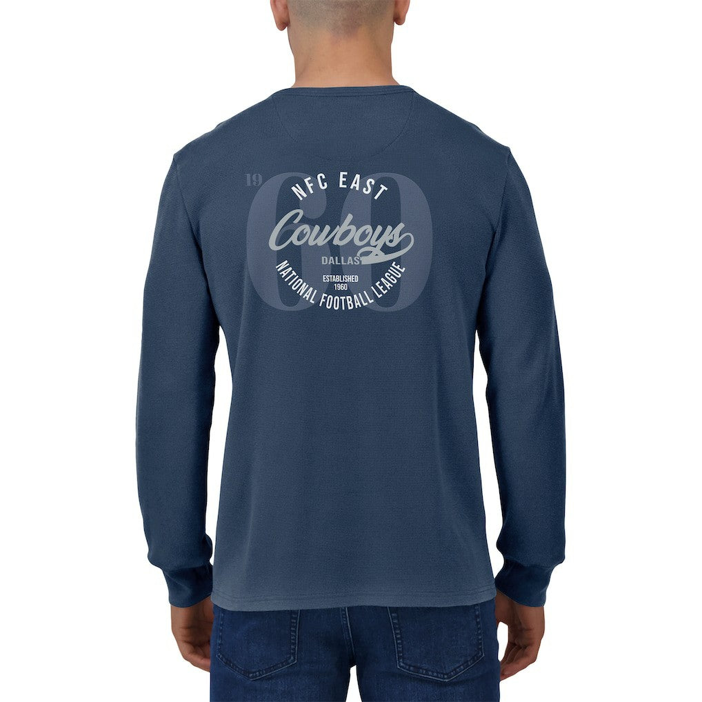 Dallas Cowboys Darius Rucker Collection Washed Waffle-Knit Long Sleeve T-Shirt - Navy T-shirts