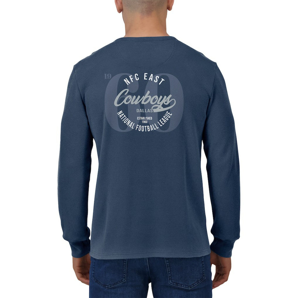 Dallas Cowboys Darius Rucker Collection Washed Waffle-Knit Long Sleeve T-Shirt - Navy T-shirts