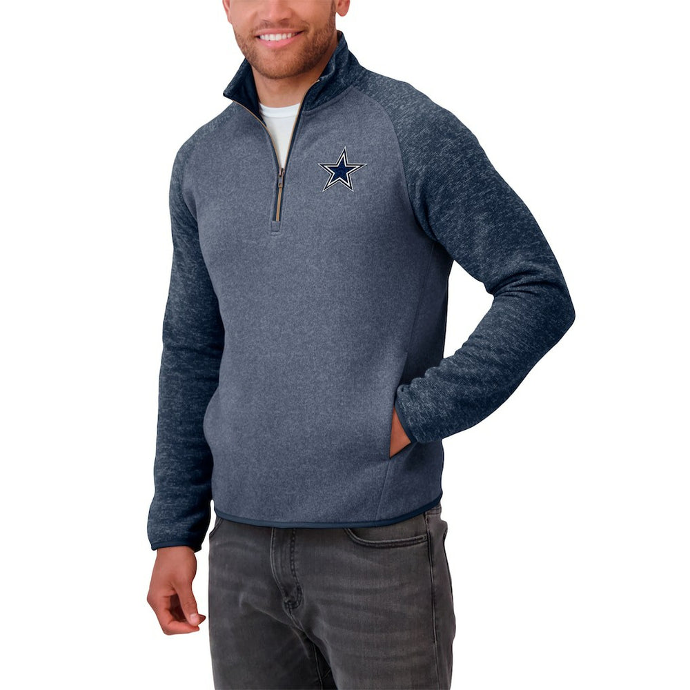 Dallas Cowboys Darius Rucker Collection Tonal Quarter-Zip Jacket - Navy Jackets