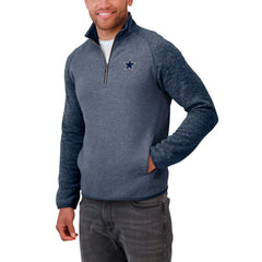 Dallas Cowboys Darius Rucker Collection Tonal Quarter-Zip Jacket - Navy Jackets