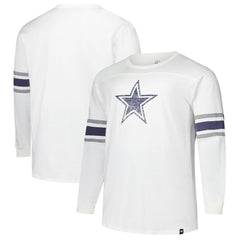 Dallas Cowboys '47 Big & Tall Premier Brex Long Sleeve T-Shirt - White T-shirts