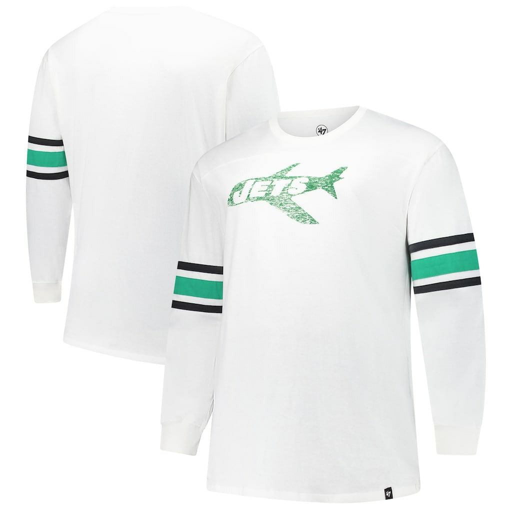 New York Jets '47 Big & Tall Premier Brex Long Sleeve T-Shirt - White T-shirts