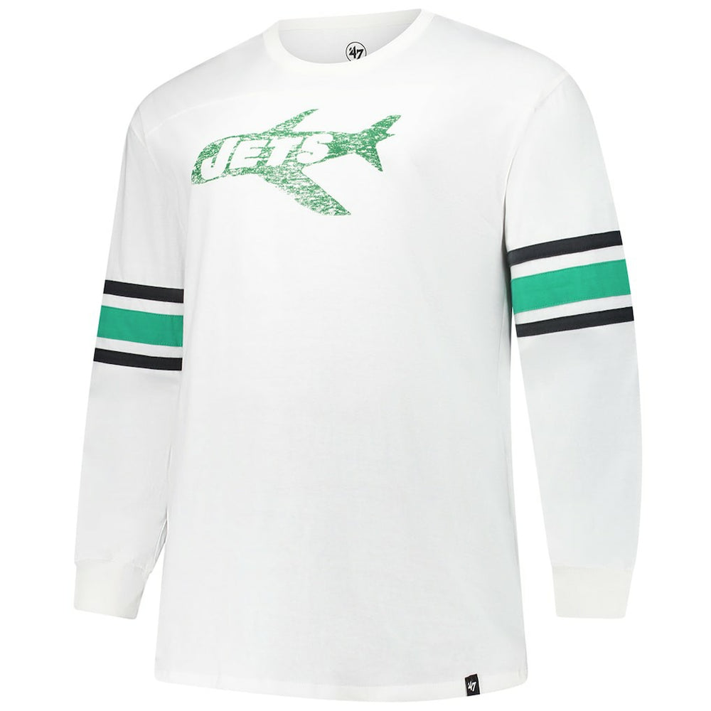 New York Jets '47 Big & Tall Premier Brex Long Sleeve T-Shirt - White T-shirts