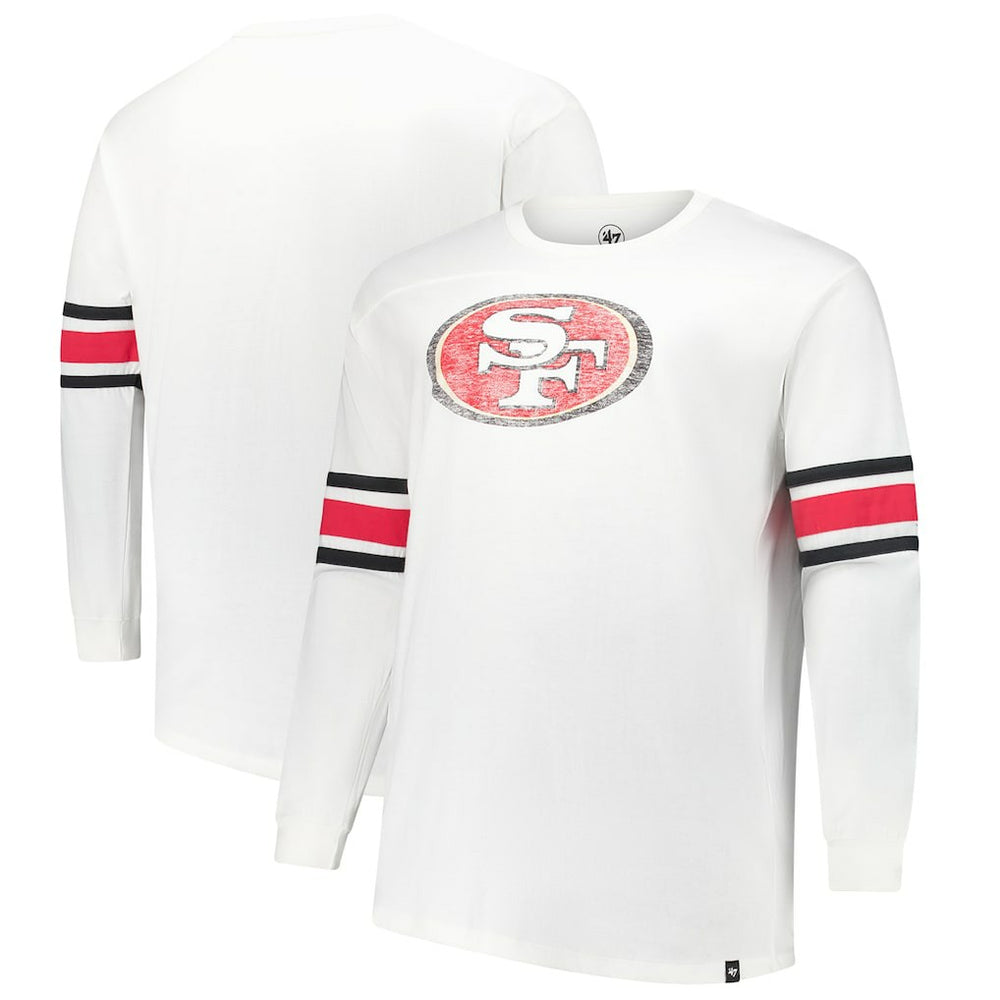 San Francisco 49ers '47 Big & Tall Premier Brex Long Sleeve T-Shirt - White T-shirts