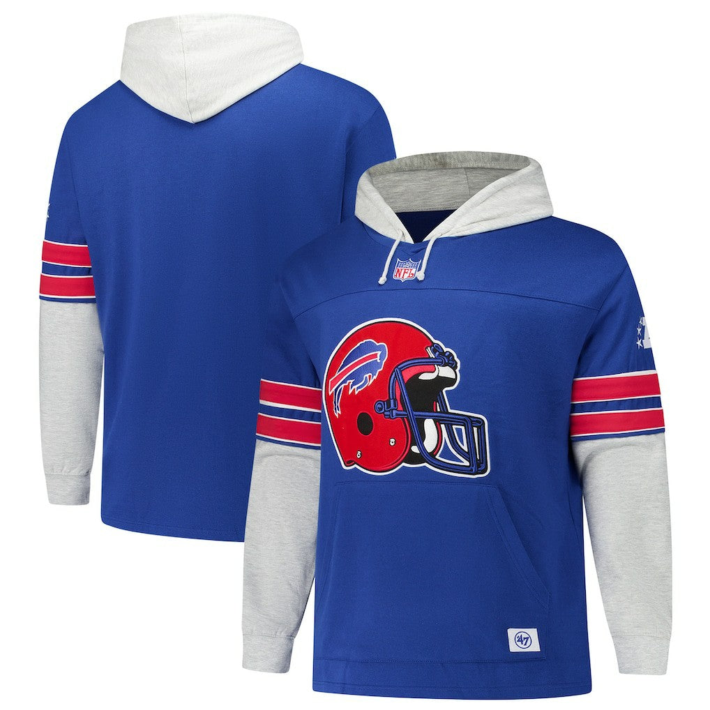 Buffalo Bills '47 Big & Tall Lacer Pullover Hoodie - Royal Hoodies
