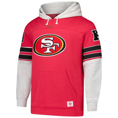 San Francisco 49ers '47 Big & Tall Lacer Pullover Hoodie - Scarlet Hoodies