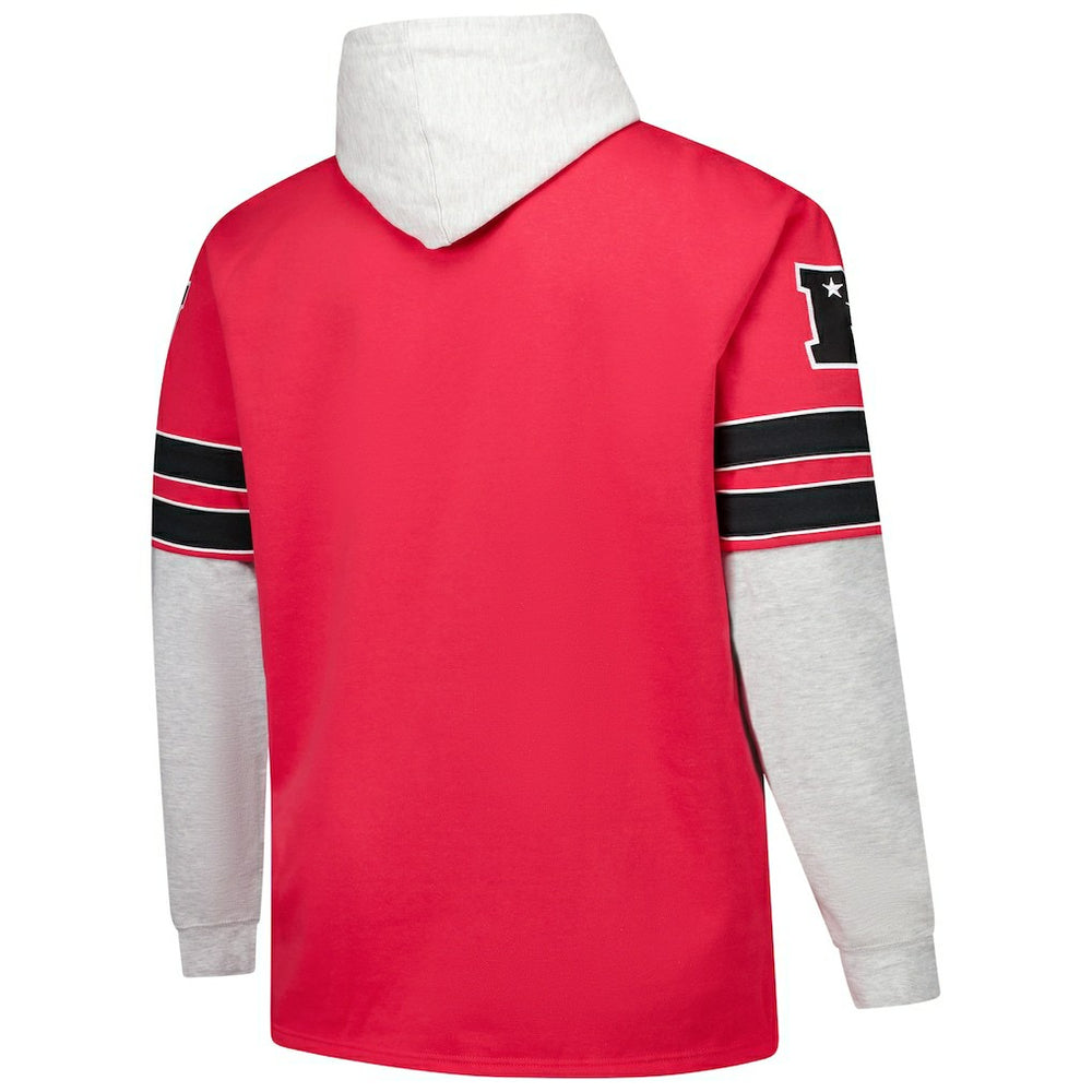 San Francisco 49ers '47 Big & Tall Lacer Pullover Hoodie - Scarlet Hoodies