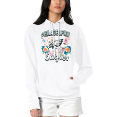 Philadelphia Eagles G-III 4Her by Carl Banks Women's Flowers Team Logo Graphic Fleece Pullover Hoodie - White Hoodies