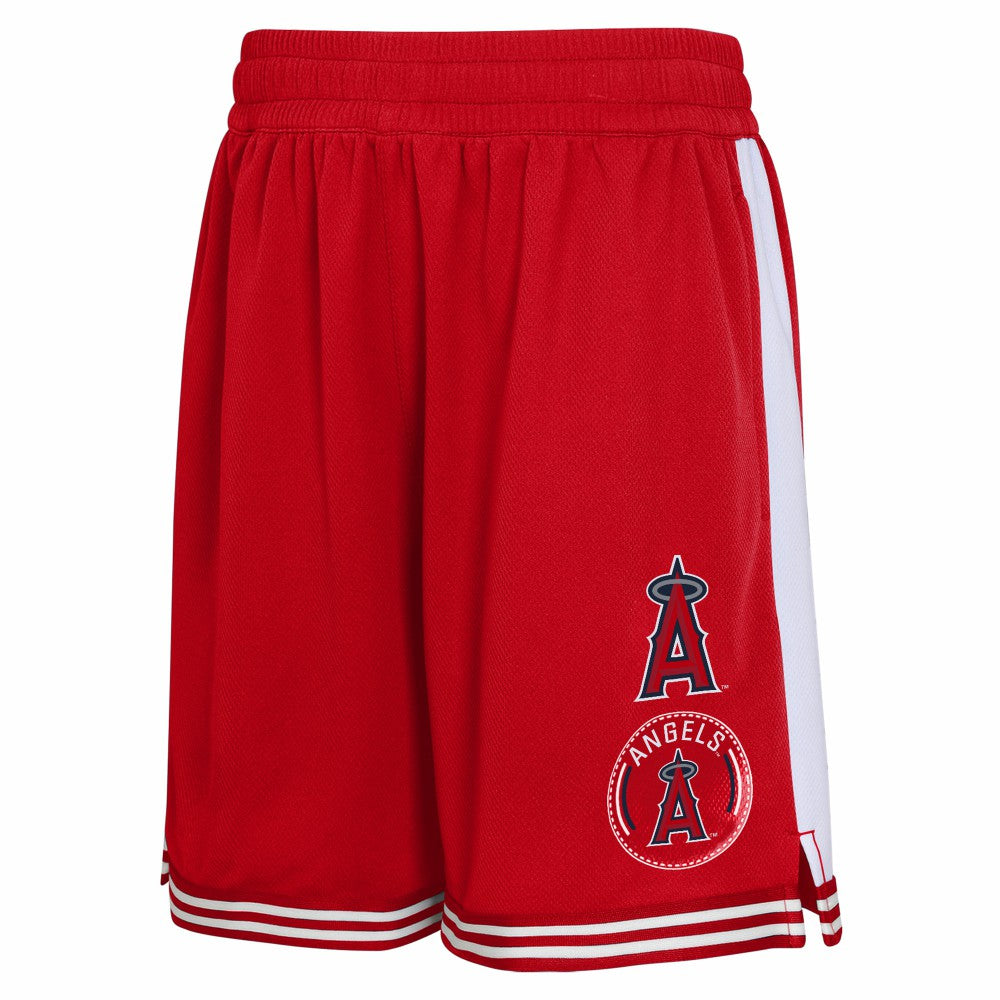Los Angeles Angels Youth Infielder Shorts - Red Shorts