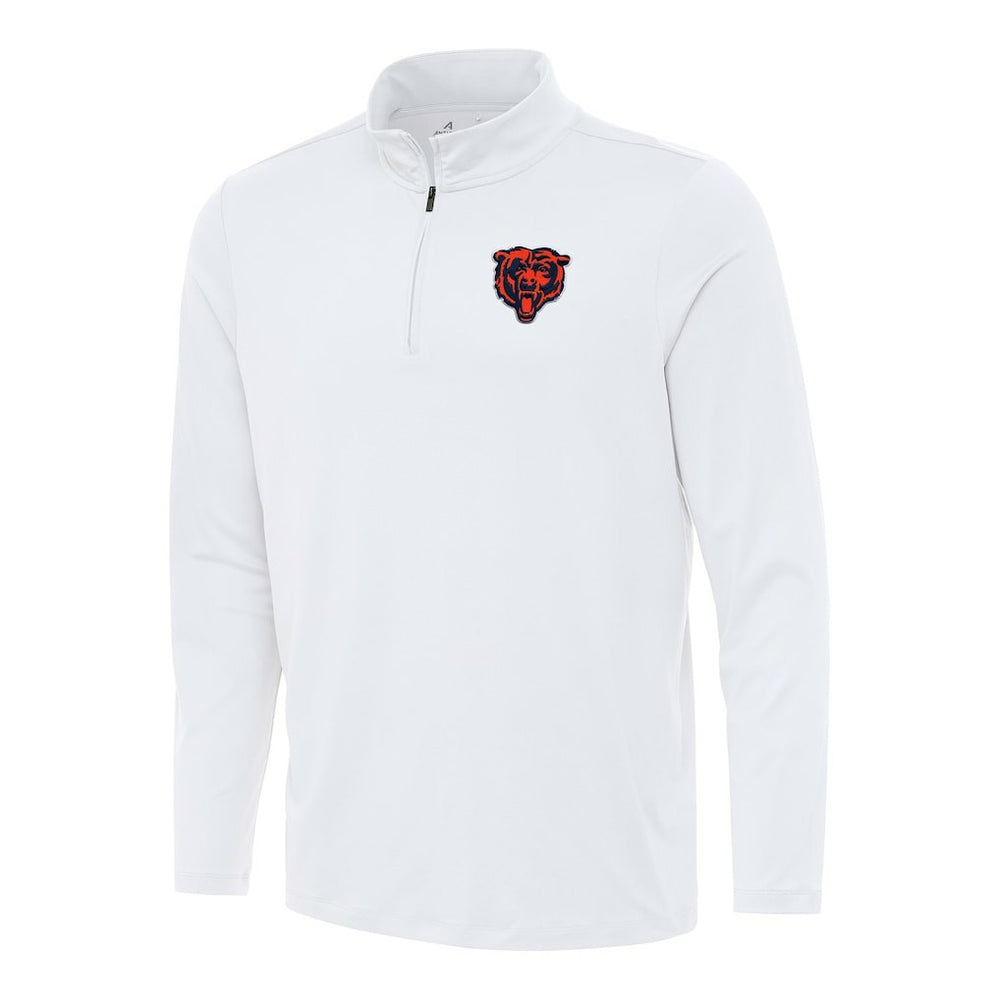 Chicago Bears Antigua Reprocess Quarter-Zip Top - White Tops