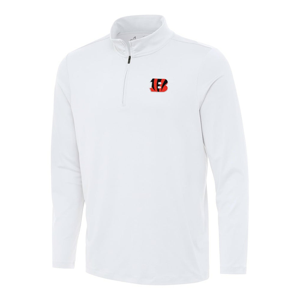 Cincinnati Bengals Antigua Reprocess Quarter-Zip Top - White Tops