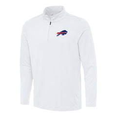 Buffalo Bills Antigua Reprocess Quarter-Zip Top - White Tops
