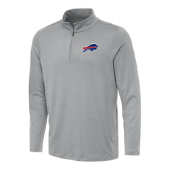 Buffalo Bills Antigua Reprocess Quarter-Zip Top - Gray Tops