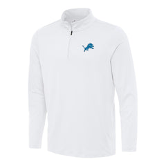 Detroit Lions Antigua Reprocess Quarter-Zip Top - White Tops