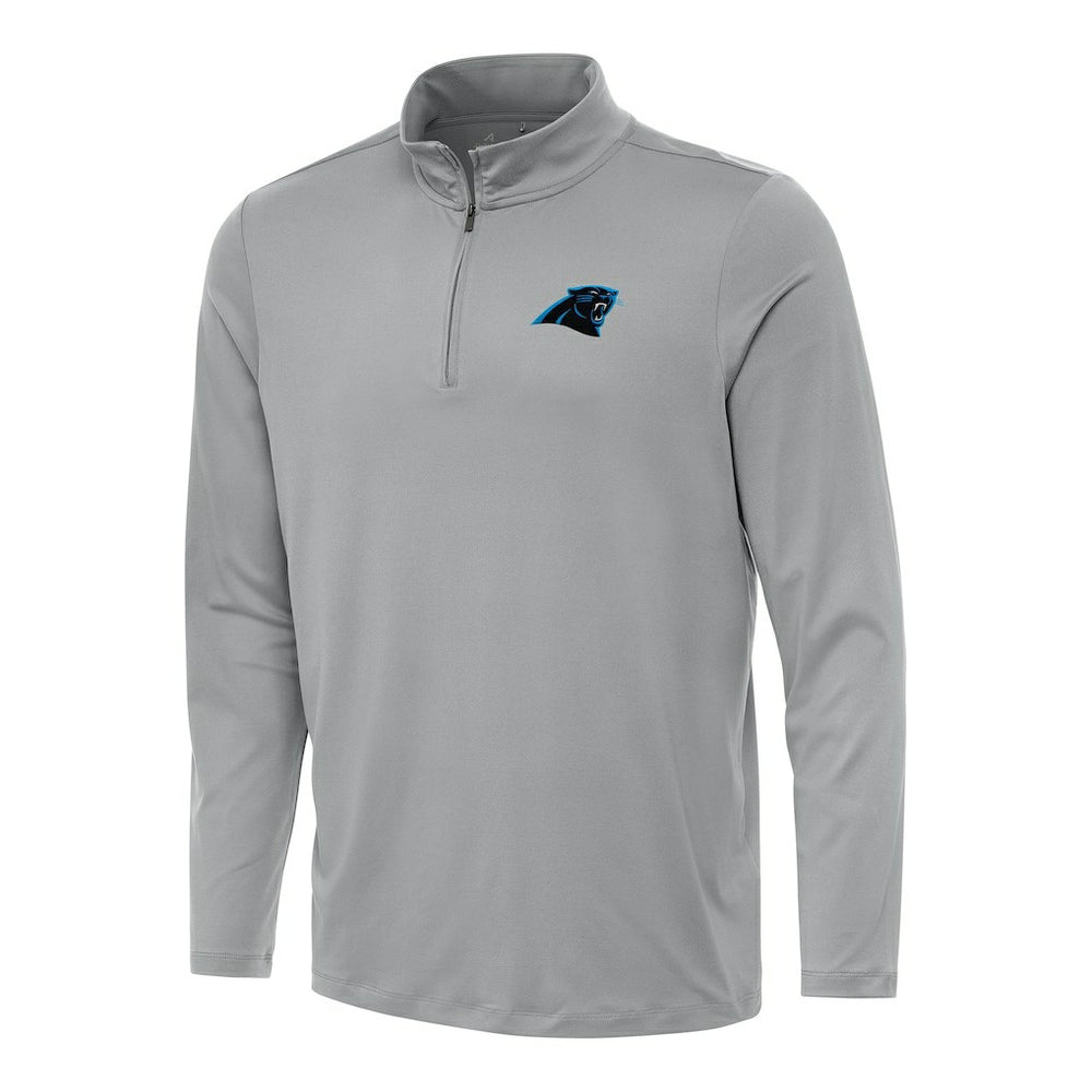 Carolina Panthers Antigua Reprocess Quarter-Zip Top - Gray Tops