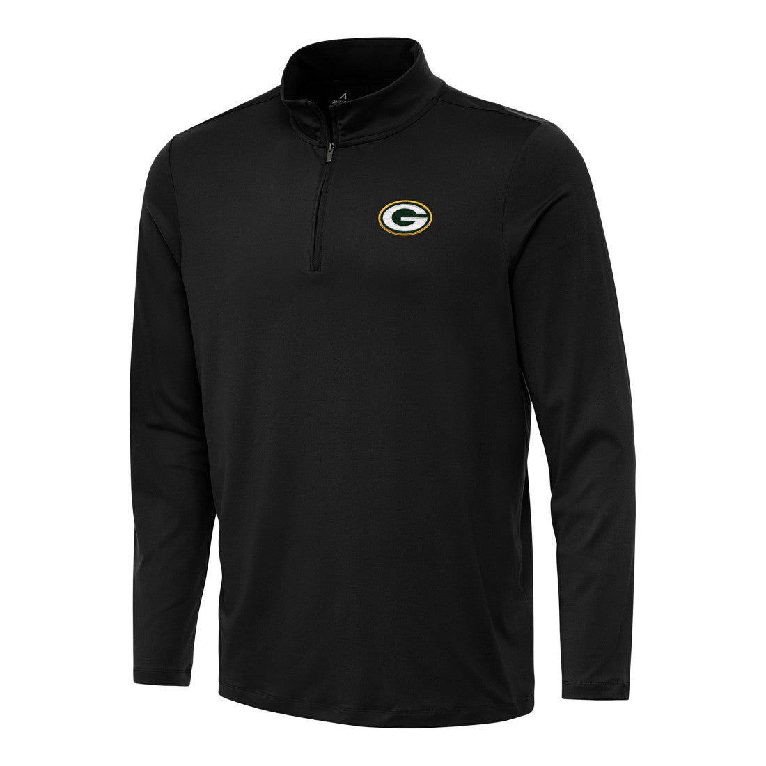 Green Bay Packers Antigua Reprocess Quarter-Zip Top - Black Tops