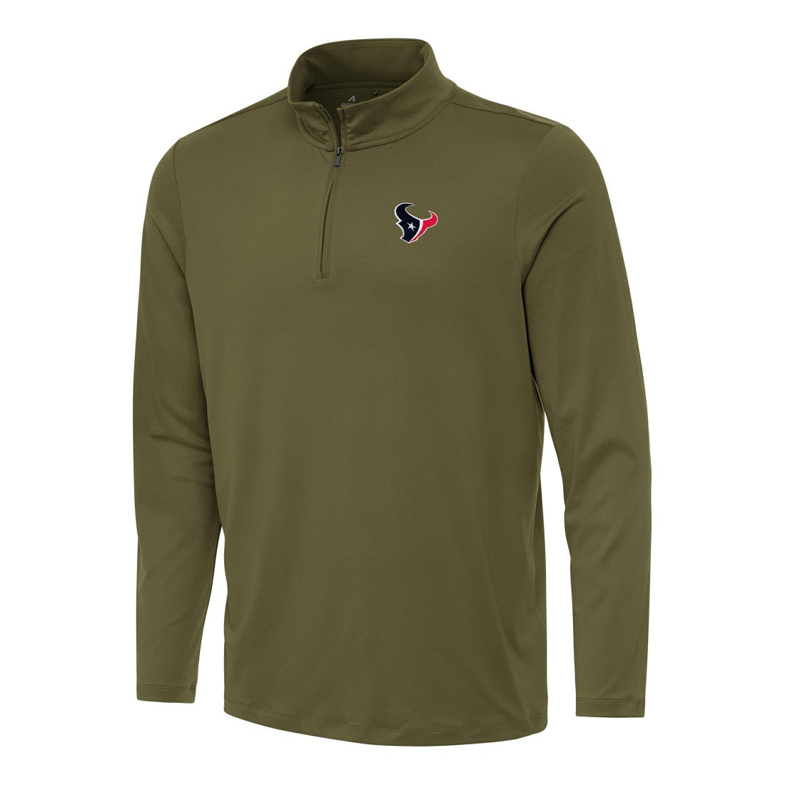 Houston Texans Antigua Reprocess Quarter-Zip Top - Olive Tops