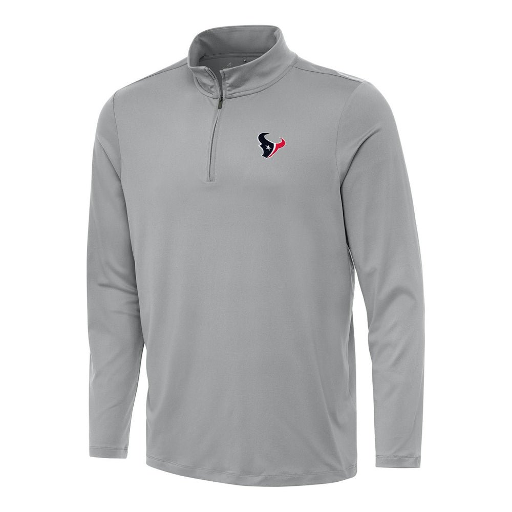 Houston Texans Antigua Reprocess Quarter-Zip Top - Gray Tops