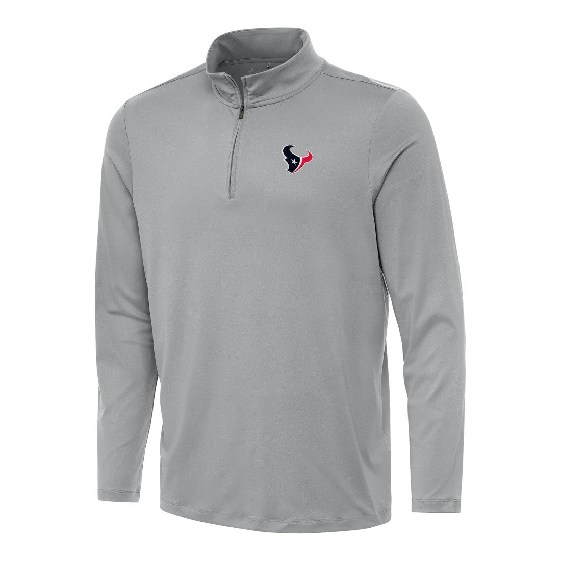 Houston Texans Antigua Reprocess Quarter-Zip Top - Gray Tops