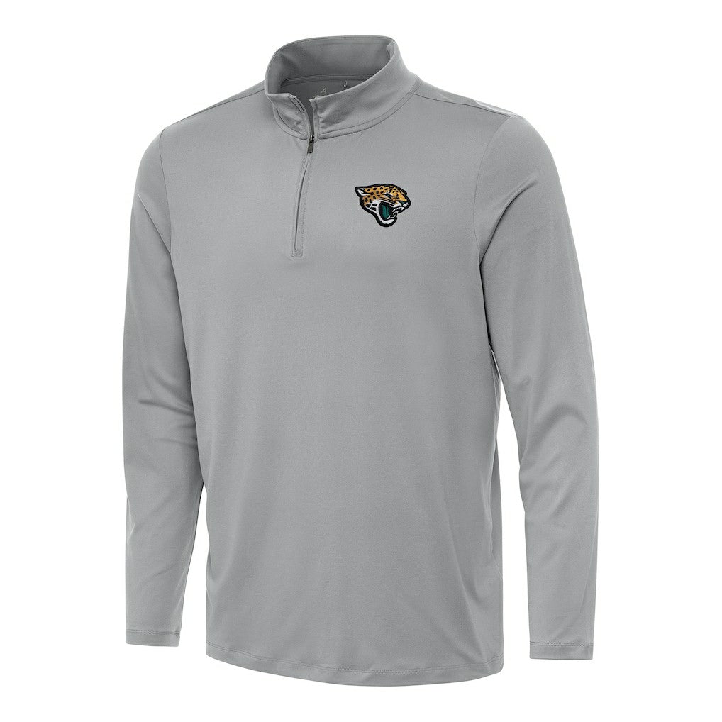 Jacksonville Jaguars Antigua Reprocess Quarter-Zip Top - Gray Tops