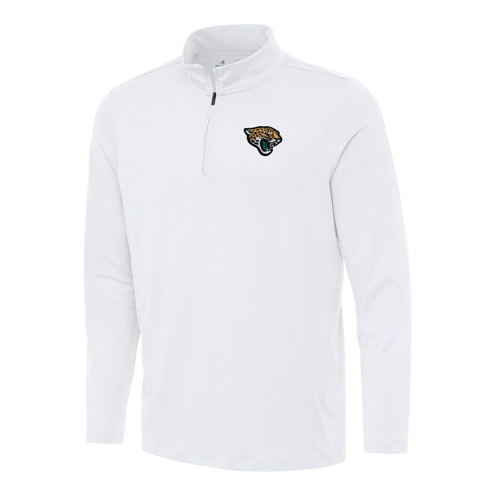 Jacksonville Jaguars Antigua Reprocess Quarter-Zip Top - White Tops