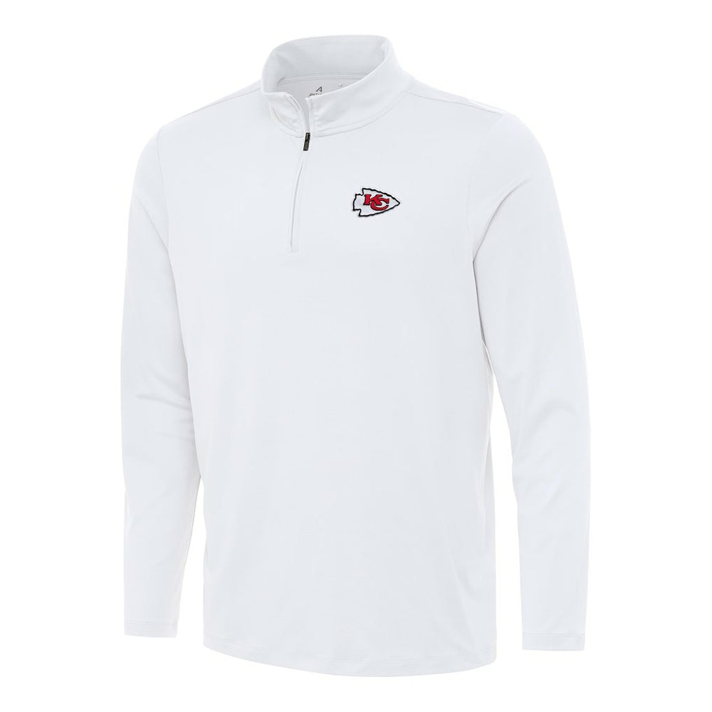 Kansas City Chiefs Antigua Reprocess Quarter-Zip Top - White Tops