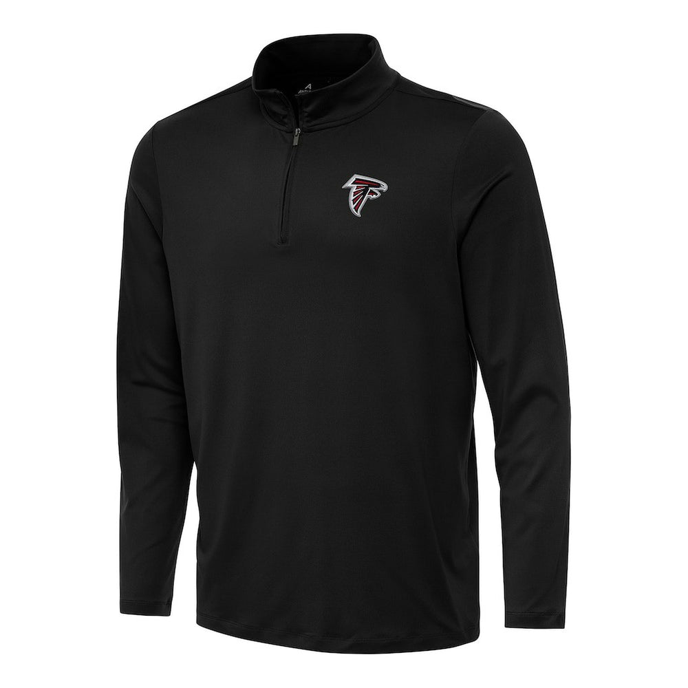 Atlanta Falcons Antigua Reprocess Quarter-Zip Top - Black Tops