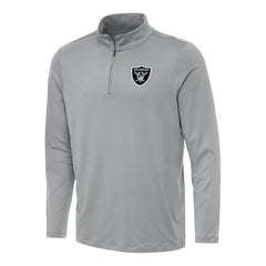 Las Vegas Raiders Antigua Reprocess Quarter-Zip Top - Gray Tops