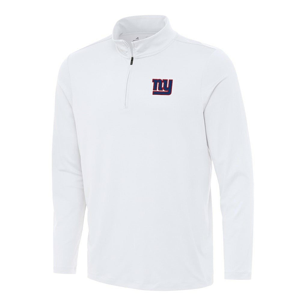 New York Giants Antigua Reprocess Quarter-Zip Top - White Tops