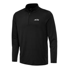 New York Jets Antigua Reprocess Quarter-Zip Top - Black Tops
