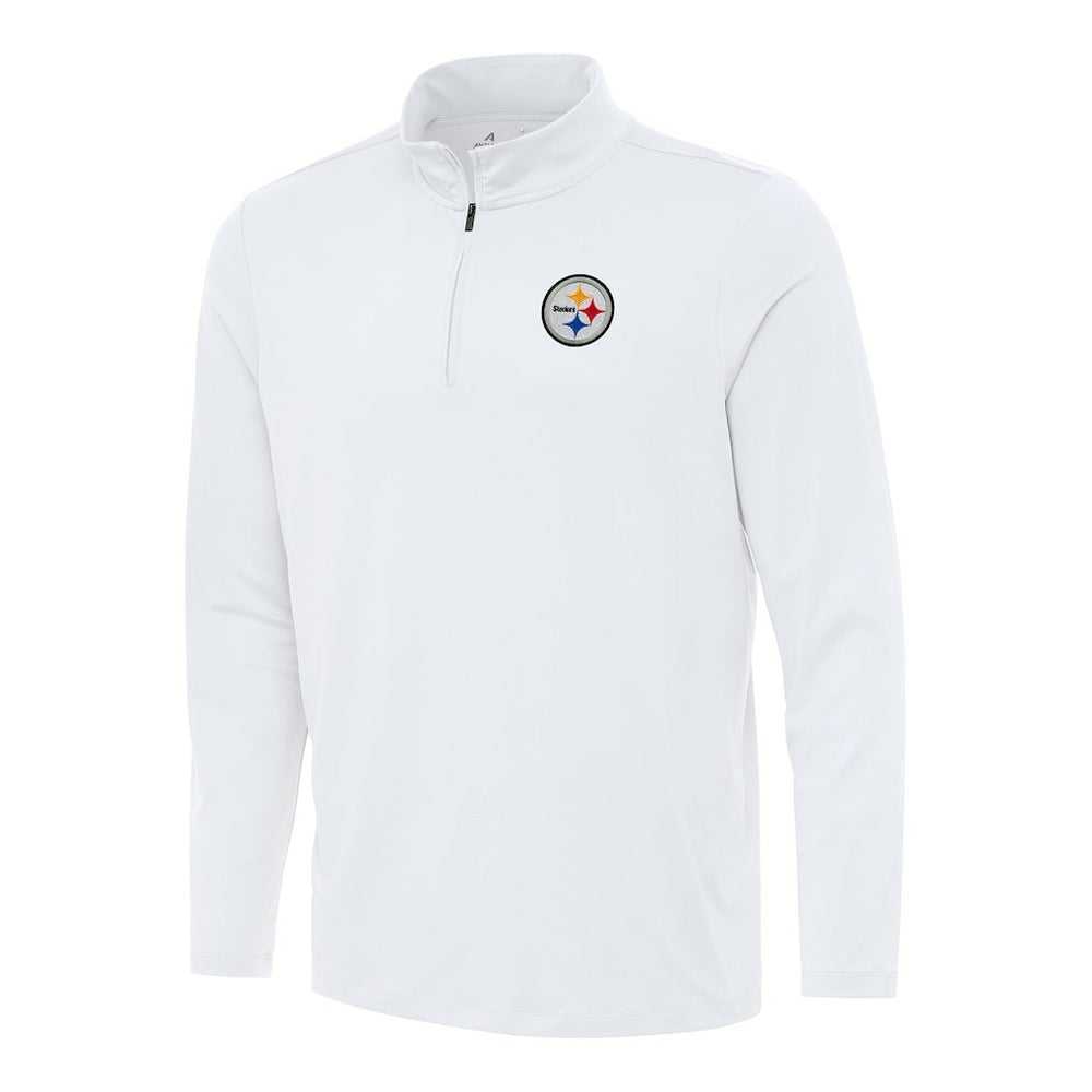Pittsburgh Steelers Antigua Reprocess Quarter-Zip Top - White Tops