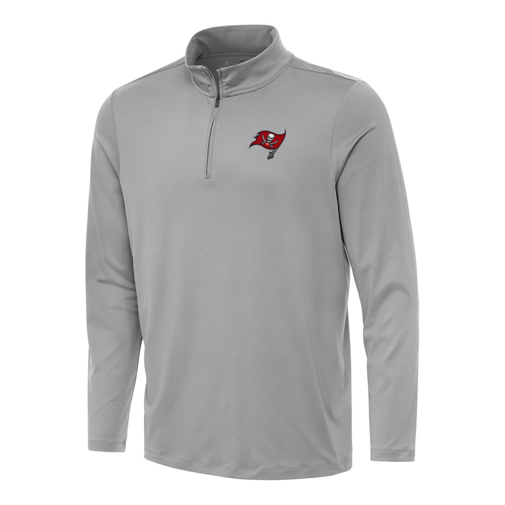 Tampa Bay Buccaneers Antigua Reprocess Quarter-Zip Top - Gray Tops